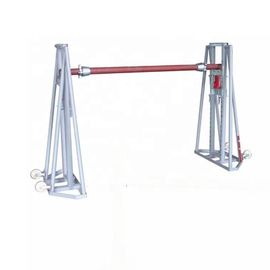 चीन Jack Support Cable Drum / Heavy Load Hydraulic Type Cable Reel Stand 2 Buyers आपूर्तिकर्ता